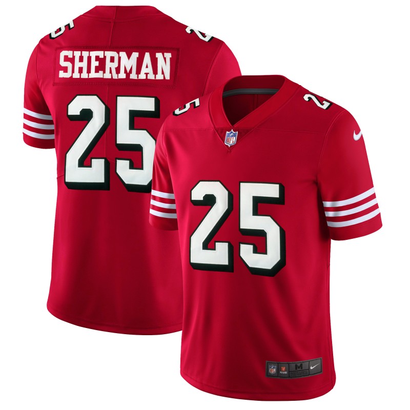 Men's San Francisco 49ers #25 Richard Sherman Red 2018 Rush Vapor Untouchable Limited Stitched NFL Jersey